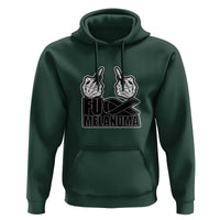 Fuck Melanoma Hoodie Skeleton Hand Black Ribbon Awareness