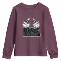 Fuck Melanoma Youth Sweatshirt Skeleton Hand Black Ribbon Awareness