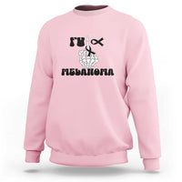 Fuck Melanoma Awareness Sweatshirt Skeleton Hand Ribbon Warrior Gift