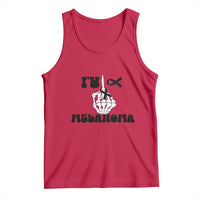 Fuck Melanoma Awareness Tank Top Skeleton Hand Ribbon Warrior Gift