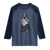 Melanoma Fighter Not Today Raglan Shirt Skin Cancer Awareness Gift