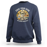 Funny Melanoma Cancer Awareness Graphic Sweatshirt Save Your Skin