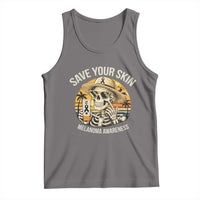 Funny Melanoma Cancer Awareness Graphic Tank Top Save Your Skin