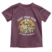 Funny Melanoma Cancer Awareness Graphic Toddler T Shirt Save Your Skin