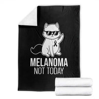 Melanoma Fighter Cat Throw Blanket Not Today Skin Cancer Awareness