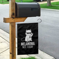 Melanoma Fighter Cat Garden Flag Not Today Skin Cancer Awareness