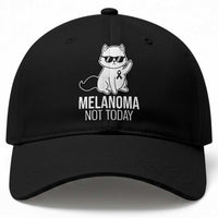 Melanoma Fighter Cat Baseball Cap Not Today Skin Cancer Awareness