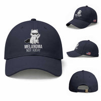 Melanoma Fighter Cat Baseball Cap Not Today Skin Cancer Awareness