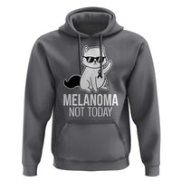 Melanoma Fighter Cat Hoodie Not Today Skin Cancer Awareness
