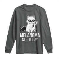 Melanoma Fighter Cat Long Sleeve Shirt Not Today Skin Cancer Awareness