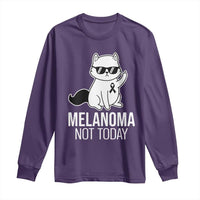 Melanoma Fighter Cat Long Sleeve Shirt Not Today Skin Cancer Awareness