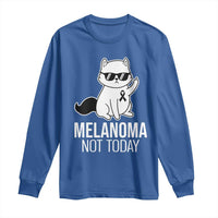 Melanoma Fighter Cat Long Sleeve Shirt Not Today Skin Cancer Awareness