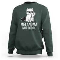 Melanoma Fighter Cat Sweatshirt Not Today Skin Cancer Awareness