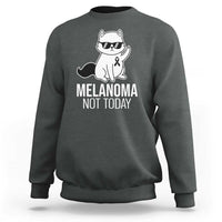 Melanoma Fighter Cat Sweatshirt Not Today Skin Cancer Awareness