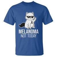Melanoma Fighter Cat T Shirt Not Today Skin Cancer Awareness