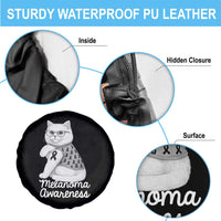 British Shorthair Skin Cancer Awareness Spare Tire Cover Melanoma Fighter Cat Gift