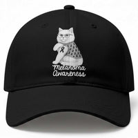British Shorthair Skin Cancer Awareness Baseball Cap Melanoma Fighter Cat Gift