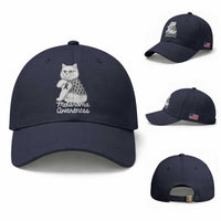 British Shorthair Skin Cancer Awareness Baseball Cap Melanoma Fighter Cat Gift