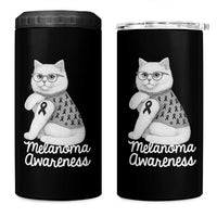 British Shorthair Skin Cancer Awareness 4 in 1 Can Cooler Tumbler Melanoma Fighter Cat Gift