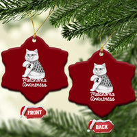 British Shorthair Skin Cancer Awareness Ceramic Ornament Melanoma Fighter Cat Gift