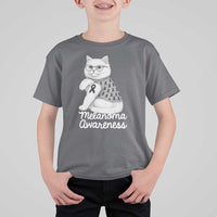British Shorthair Skin Cancer Awareness T Shirt For Kid Melanoma Fighter Cat Gift