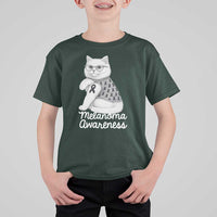 British Shorthair Skin Cancer Awareness T Shirt For Kid Melanoma Fighter Cat Gift