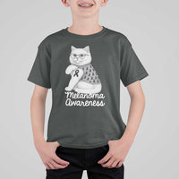 British Shorthair Skin Cancer Awareness T Shirt For Kid Melanoma Fighter Cat Gift