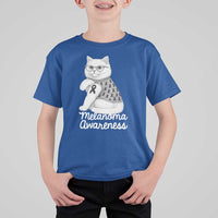 British Shorthair Skin Cancer Awareness T Shirt For Kid Melanoma Fighter Cat Gift