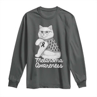 British Shorthair Skin Cancer Awareness Long Sleeve Shirt Melanoma Fighter Cat Gift