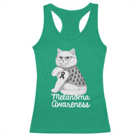 British Shorthair Skin Cancer Awareness Racerback Tank Top Melanoma Fighter Cat Gift