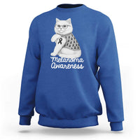 British Shorthair Skin Cancer Awareness Sweatshirt Melanoma Fighter Cat Gift