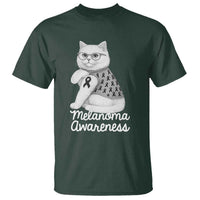 British Shorthair Skin Cancer Awareness T Shirt Melanoma Fighter Cat Gift