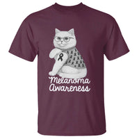 British Shorthair Skin Cancer Awareness T Shirt Melanoma Fighter Cat Gift