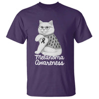 British Shorthair Skin Cancer Awareness T Shirt Melanoma Fighter Cat Gift