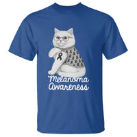 British Shorthair Skin Cancer Awareness T Shirt Melanoma Fighter Cat Gift