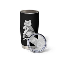 British Shorthair Skin Cancer Awareness Tumbler Cup Melanoma Fighter Cat Gift