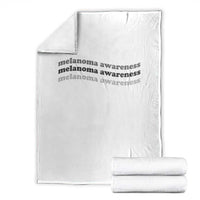 Melanoma Groovy Wavy Typography Throw Blanket Skin Cancer Warrior Gift