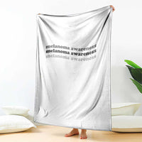 Melanoma Groovy Wavy Typography Throw Blanket Skin Cancer Warrior Gift
