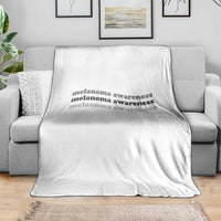 Melanoma Groovy Wavy Typography Throw Blanket Skin Cancer Warrior Gift