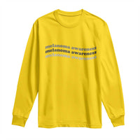 Melanoma Groovy Wavy Typography Long Sleeve Shirt Skin Cancer Warrior Gift