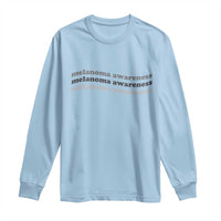 Melanoma Groovy Wavy Typography Long Sleeve Shirt Skin Cancer Warrior Gift