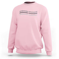 Melanoma Groovy Wavy Typography Sweatshirt Skin Cancer Warrior Gift