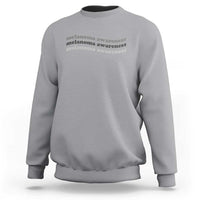 Melanoma Groovy Wavy Typography Sweatshirt Skin Cancer Warrior Gift