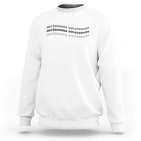 Melanoma Groovy Wavy Typography Sweatshirt Skin Cancer Warrior Gift