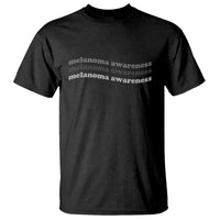 Melanoma Groovy Wavy Typography T Shirt Skin Cancer Warrior Gift