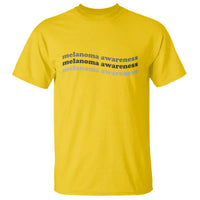 Melanoma Groovy Wavy Typography T Shirt Skin Cancer Warrior Gift