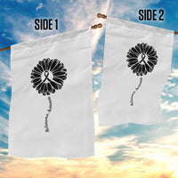 Melanoma Awareness Black Ribbon Flower Garden Flag Skin Cancer Fighter Gift