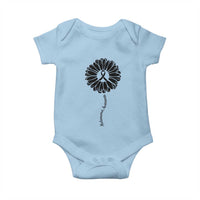 Melanoma Awareness Black Ribbon Flower Baby Onesie Skin Cancer Fighter Gift