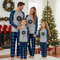 Melanoma Awareness Black Ribbon Flower Plaid Pajama Set Skin Cancer Fighter Gift