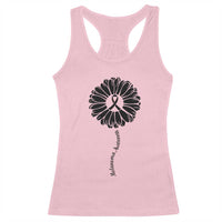 Melanoma Awareness Black Ribbon Flower Racerback Tank Top Skin Cancer Fighter Gift